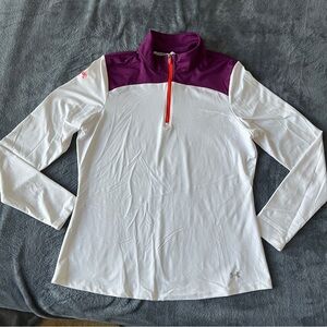 ✨Under Armour Purple and White Half-Zip Top